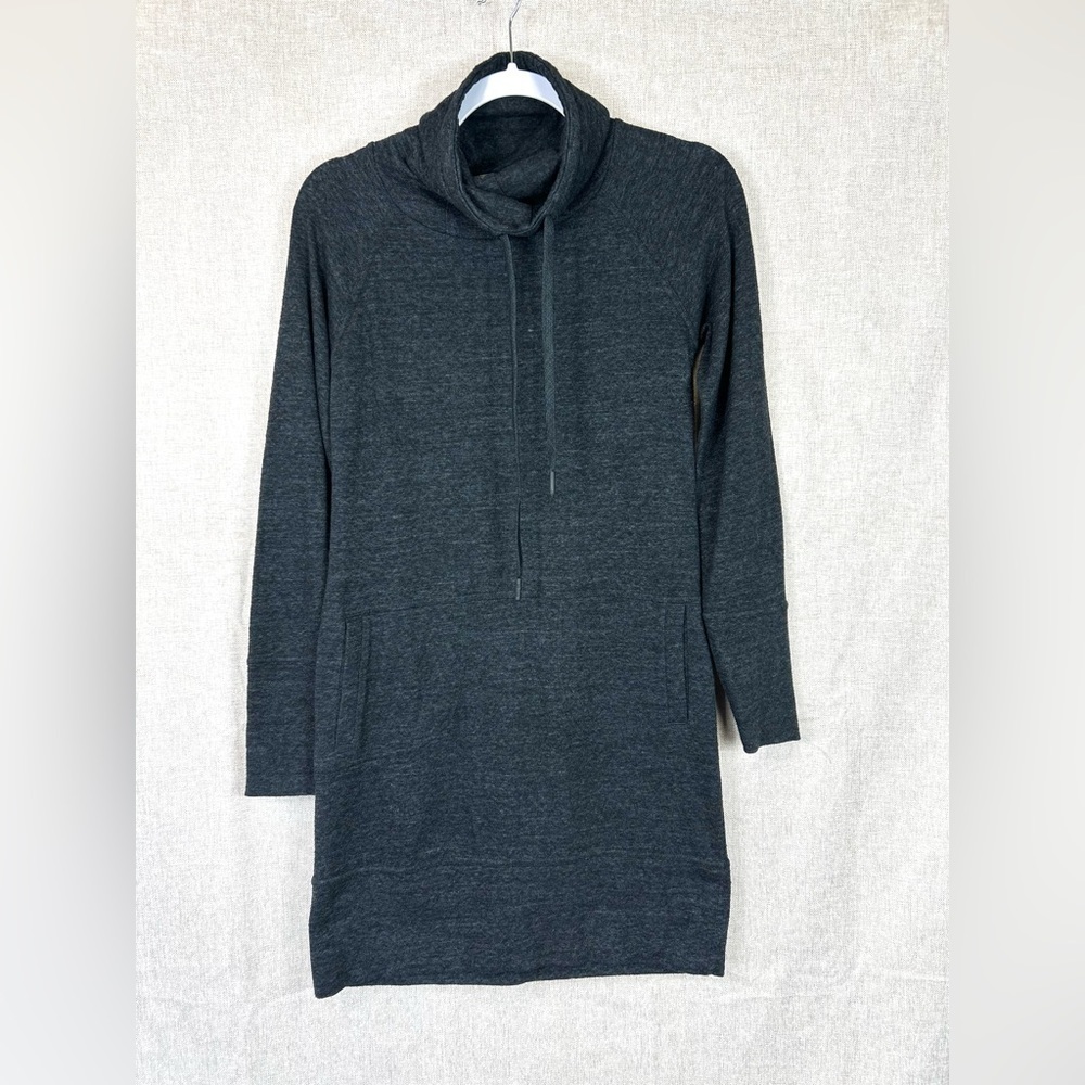 Prana merino blend sweatshirt dress charcoal grey size xs - Picture 2 of 15